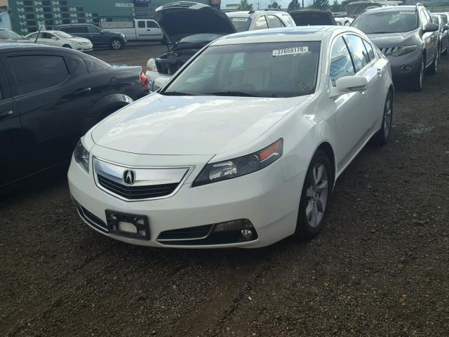 19UUA8F56EA000233 - 2014 ACURA TL TECH WHITE photo 2