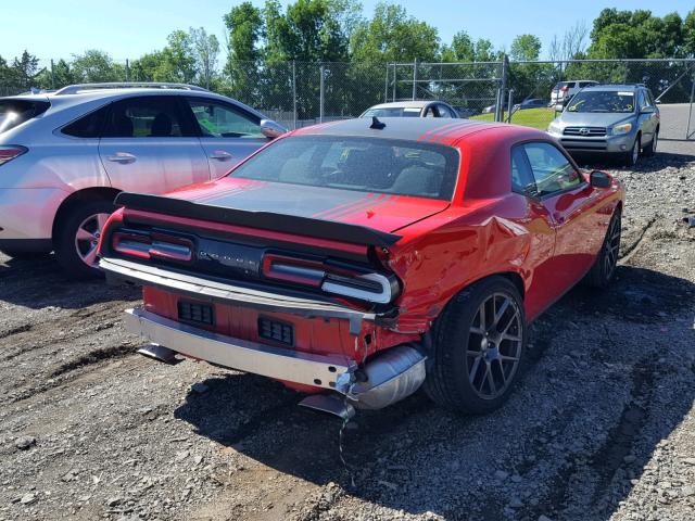 2C3CDZBT7GH164711 - 2016 DODGE CHALLENGER RED photo 4