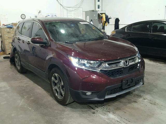 7FARW1H85JE004347 - 2018 HONDA CR-V EXL BURGUNDY photo 1