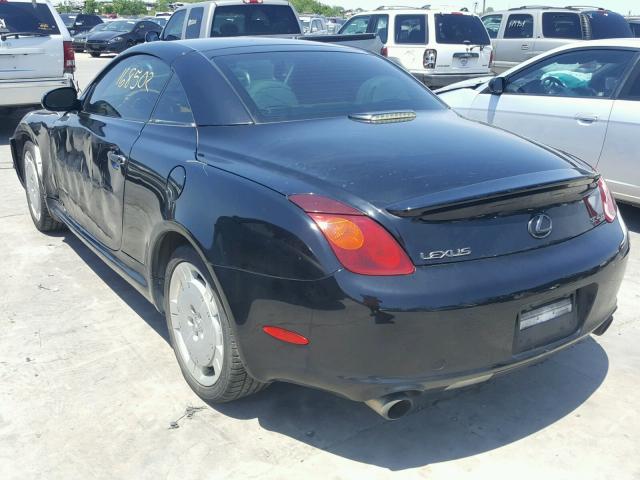 JTHFN48Y020014284 - 2002 LEXUS SC 430 BLACK photo 3