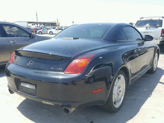 JTHFN48Y020014284 - 2002 LEXUS SC 430 BLACK photo 4