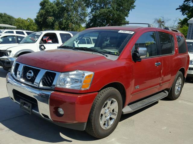 5N1AA08A77N716319 - 2007 NISSAN ARMADA SE RED photo 2