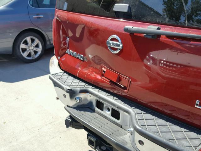 5N1AA08A77N716319 - 2007 NISSAN ARMADA SE RED photo 9