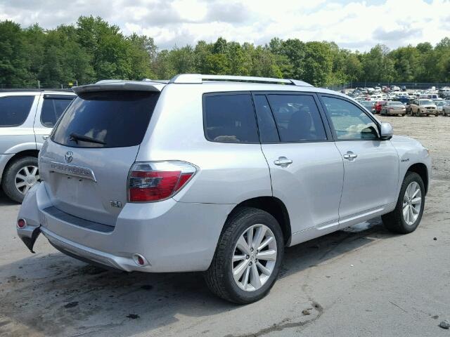 JTEBW3EH5A2040521 - 2010 TOYOTA HIGHLANDER SILVER photo 4