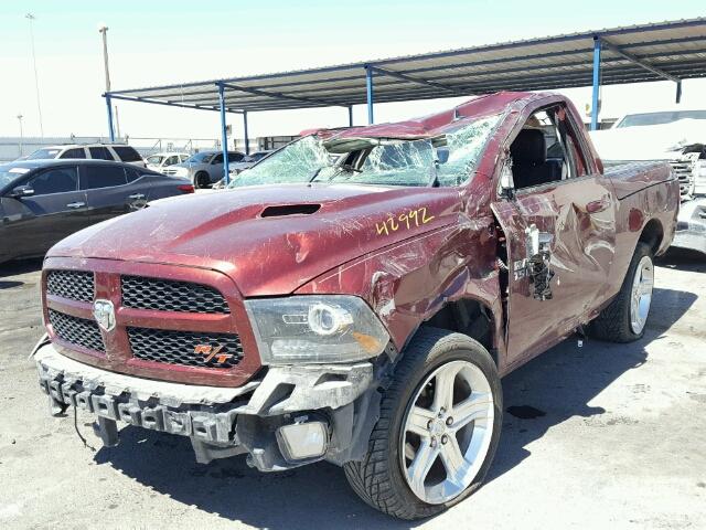 3C6JR6CT5GG218967 - 2016 RAM 1500 SPORT MAROON photo 2