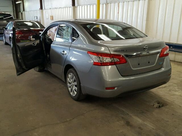 3N1AB7AP1DL643262 - 2013 NISSAN SENTRA GRAY photo 3