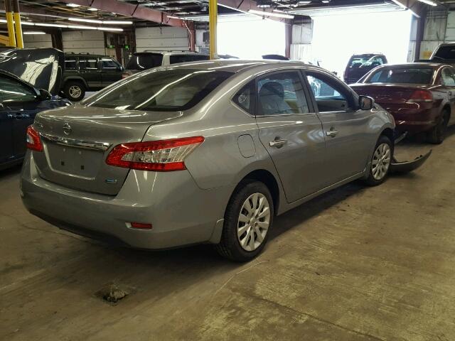 3N1AB7AP1DL643262 - 2013 NISSAN SENTRA GRAY photo 4