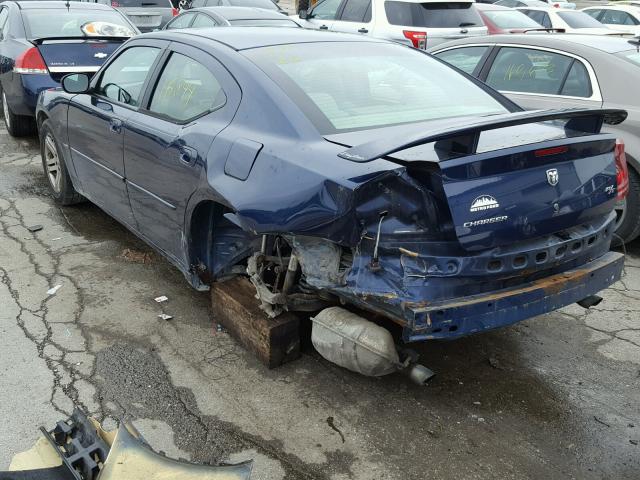 2B3KA53H96H191556 - 2006 DODGE CHARGER R/ BLUE photo 3