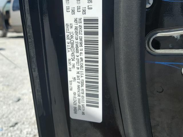 1C4NJCBA4ED749734 - 2014 JEEP COMPASS SP BLACK photo 10