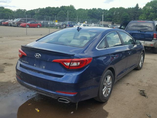 5NPE24AF7GH411399 - 2016 HYUNDAI SONATA SE ლურჯი ფოტო 4