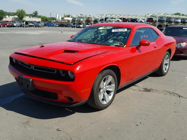 2C3CDZAGXHH604300 - 2017 DODGE CHALLENGER RED photo 2