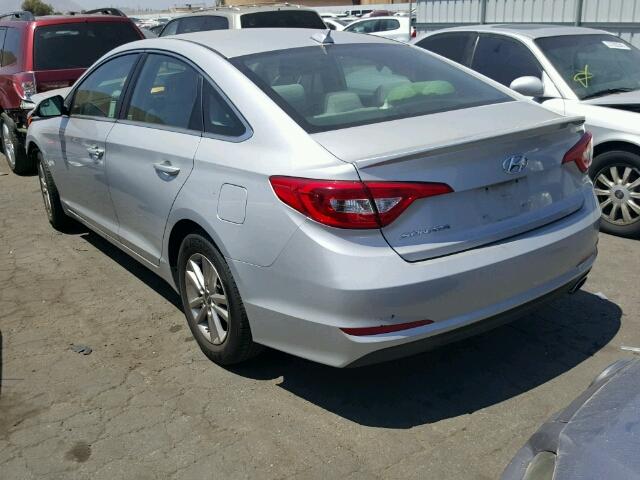 5NPE24AF6FH001675 - 2015 HYUNDAI SONATA SE GRAY photo 3