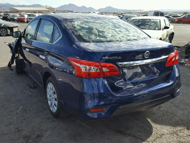 3N1AB7AP6GY251403 - 2016 NISSAN SENTRA S BLUE photo 3