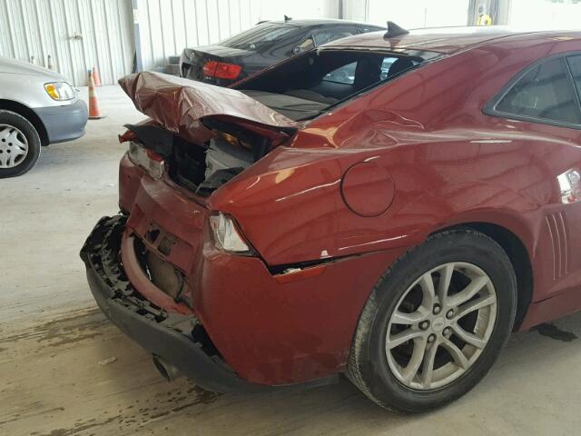 2G1FE1E35E9265331 - 2014 CHEVROLET CAMARO LS MAROON photo 9