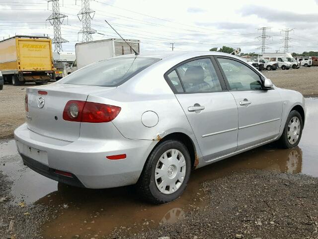 JM1BK12F941125542 - 2004 MAZDA 3 SILVER photo 4