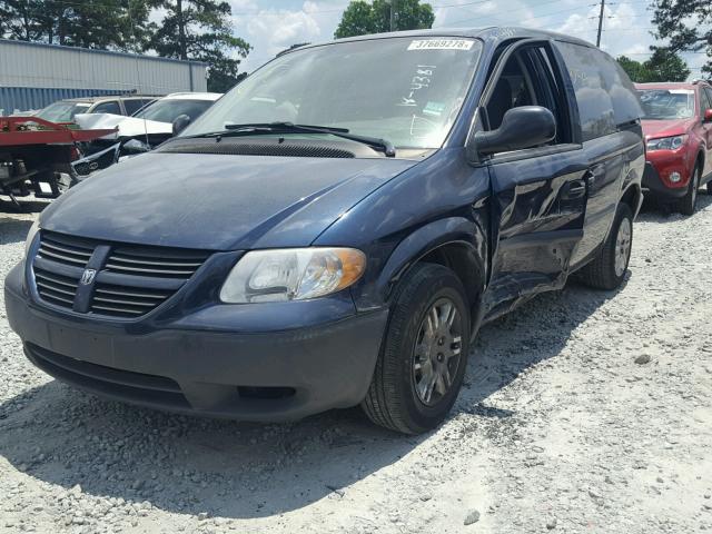 1D4GP25E55B315644 - 2005 DODGE CARAVAN SE BLUE photo 2