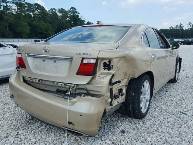 JTHBL46F675038122 - 2007 LEXUS LS 460 GOLD photo 4