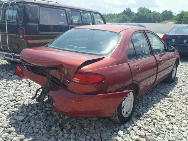 1FAFP13P7XW184516 - 1999 FORD ESCORT SE RED photo 4