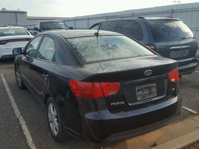 KNAFU4A28A5241697 - 2010 KIA FORTE EX BLACK photo 3