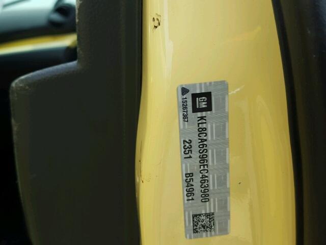 KL8CA6S96EC463980 - 2014 CHEVROLET SPARK LS YELLOW photo 10