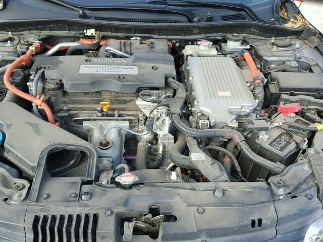 1HGCR6F56FA001179 - 2015 HONDA ACCORD HYB GRAY photo 7