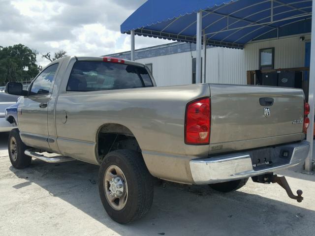 3D7KS26A87G786690 - 2007 DODGE RAM 2500 S BROWN photo 3