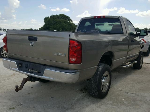 3D7KS26A87G786690 - 2007 DODGE RAM 2500 S BROWN photo 4