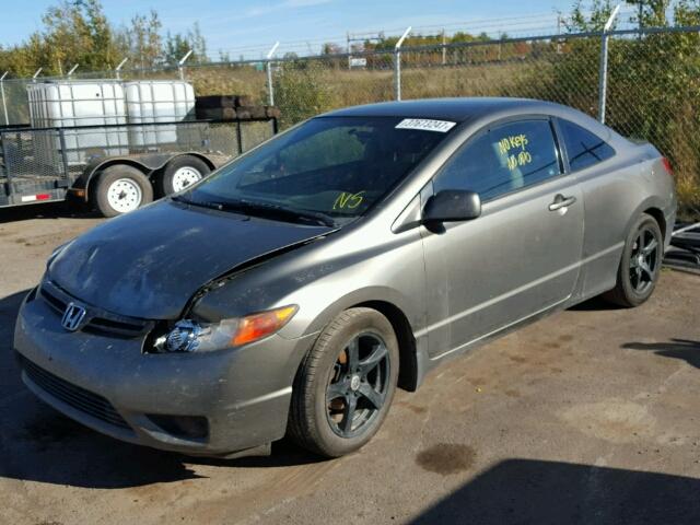 2HGFG12686H011900 - 2006 HONDA CIVIC LX GRAY photo 2