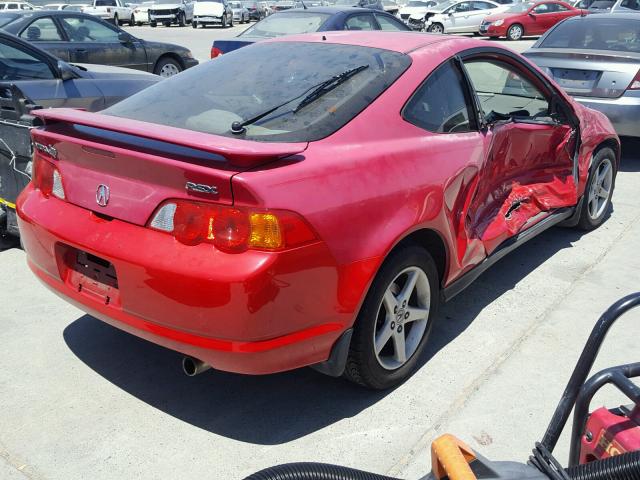 JH4DC548X4S001008 - 2004 ACURA RSX RED photo 4