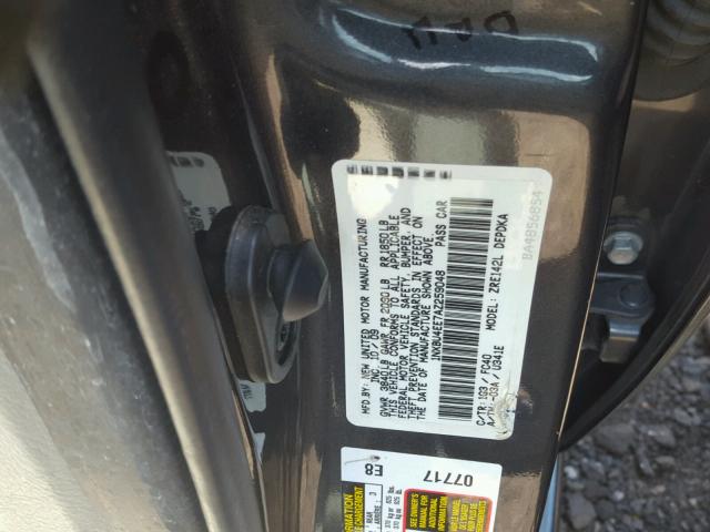 1NXBU4EE7AZ259048 - 2010 TOYOTA COROLLA BA CHARCOAL photo 10