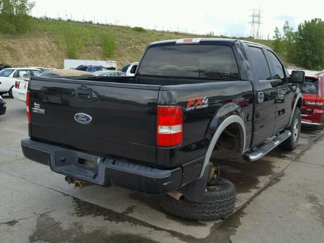 1FTPW14585KE19816 - 2005 FORD F150 BLACK photo 4