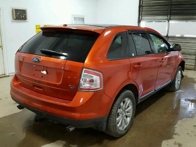 2FMDK48C38BB48716 - 2008 FORD EDGE SEL ORANGE photo 4