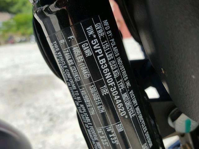 5VPLB36N0F3044620 - 2015 VICTORY MOTORCYCLES GUNNER Qara foto 10