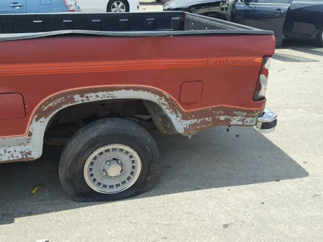 2FTDF15F1ECA09650 - 1984 FORD F150 ORANGE photo 10