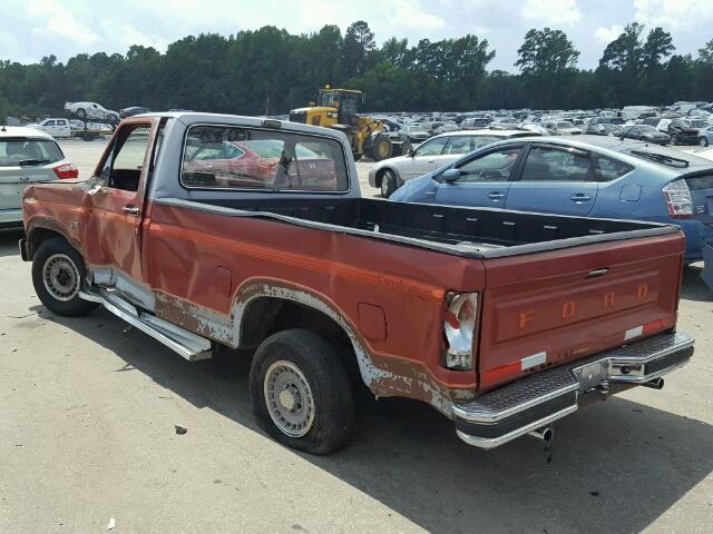 2FTDF15F1ECA09650 - 1984 FORD F150 ORANGE photo 3