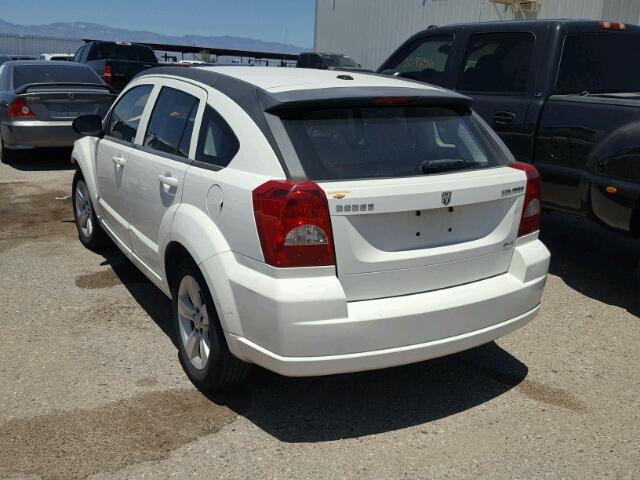 1B3CB4HA4AD612399 - 2010 DODGE CALIBER SX WHITE photo 3