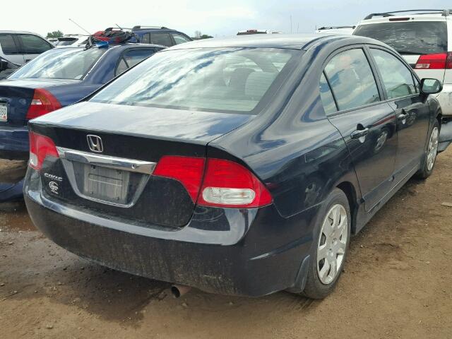 19XFA16539E007268 - 2009 HONDA CIVIC BLACK photo 4