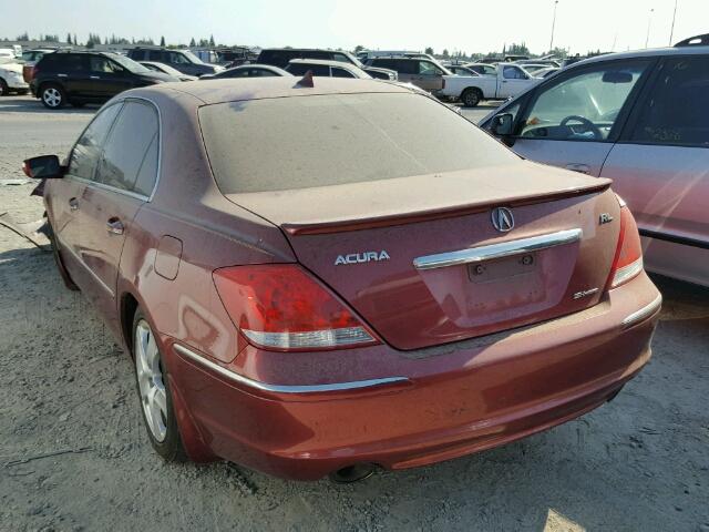 JH4KB16555C003749 - 2005 ACURA RL RED photo 3