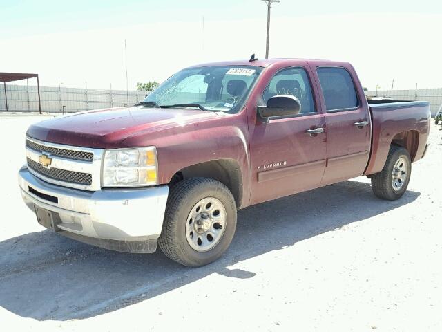 3GCPCSE06DG110823 - 2013 CHEVROLET SILVERADO MAROON photo 2