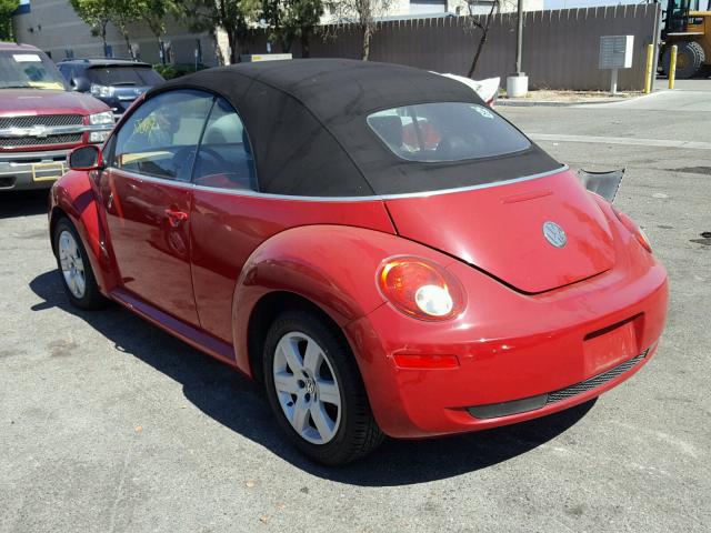 3VWRG31Y27M410098 - 2007 VOLKSWAGEN NEW BEETLE 红色 照片 3