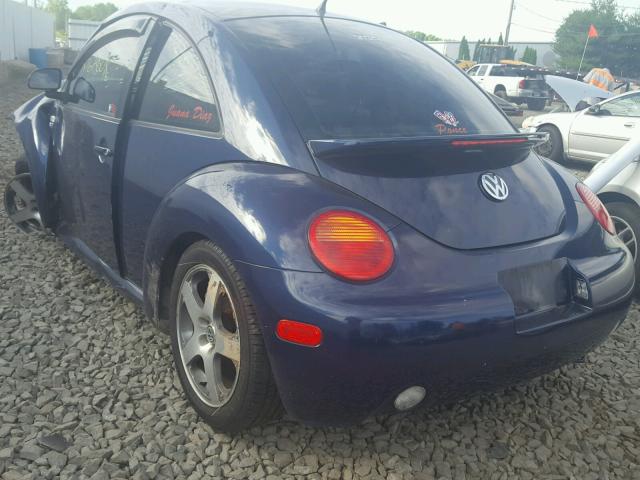 3VWCC21C0XM418555 - 1999 VOLKSWAGEN NEW BEETLE 蓝色 照片 3