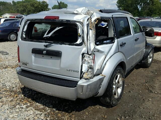 1D4PU4GK3BW522903 - 2011 DODGE NITRO HEAT SILVER photo 4