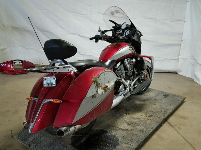 5VPDW36N9C3011605 - 2012 VICTORY MOTORCYCLES CROSS COUN Красный фото 4