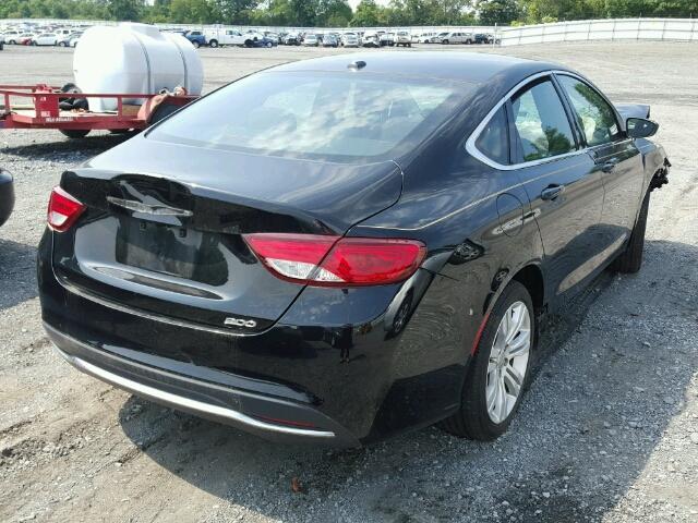 1C3CCCAB3FN629905 - 2015 CHRYSLER 200 LIMITE BLACK photo 4