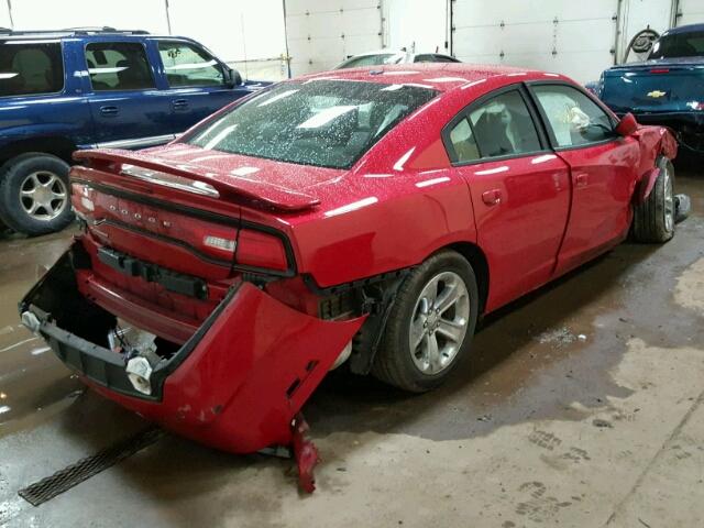 2C3CDXHG7CH290351 - 2012 DODGE CHARGER SX RED photo 4