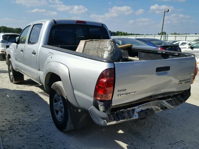 5TEKU72N46Z187279 - 2006 TOYOTA TACOMA DOU SILVER photo 3