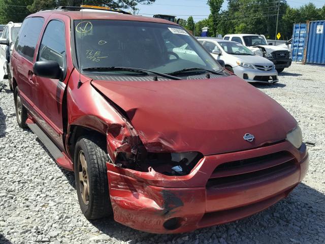 4N2ZN15T31D827936 - 2001 NISSAN QUEST GXE RED photo 1