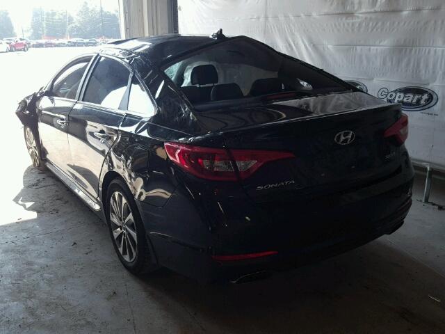 5NPE34AF6HH446563 - 2017 HYUNDAI SONATA BLACK photo 3