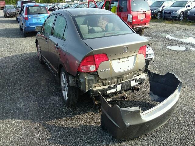 2HGFA15527H027483 - 2007 HONDA CIVIC LX GRAY photo 3