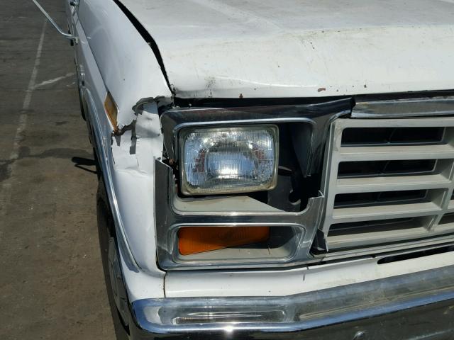 1FTFF25N9GPB36413 - 1986 FORD F250 WHITE photo 9